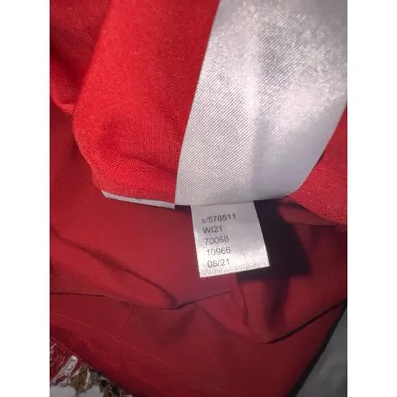 Ann Taylor Plaid Fringe Tweed Skirt Classic Red 578511 Sz 4 Top Of Knee NWOT - Picture 11 of 16